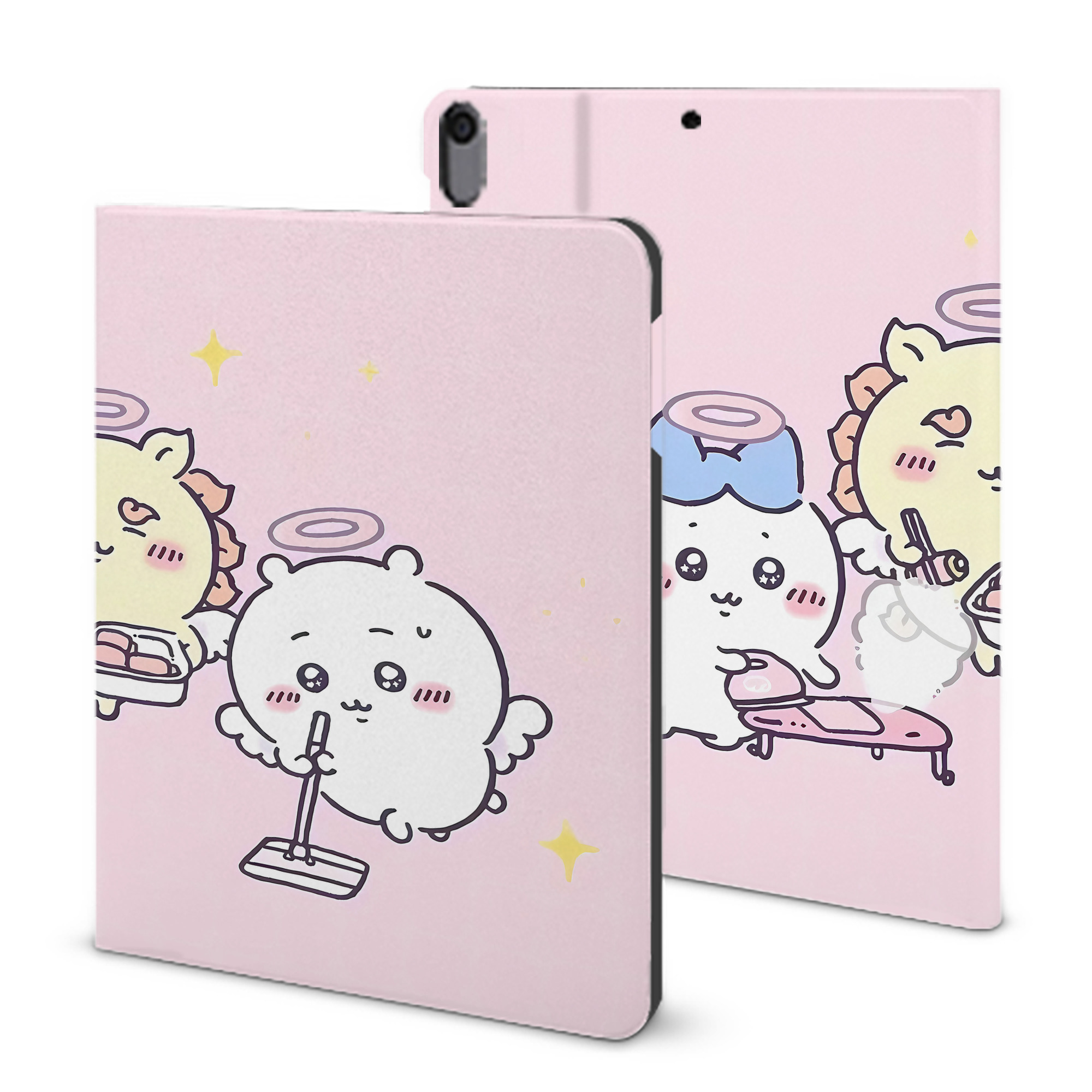 （画像用） ちいかわ Chii-kawa IPad ケース ブック型 PUレザー TPU 耐衝撃 軽量 薄型 ペン収納なし 全面保護 IPad 各モデル対応